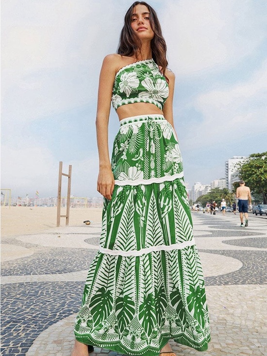 FARM Rio Dresses & Skirts - Farm Rio Macaw Elegance Maxi Skirt and shirt set